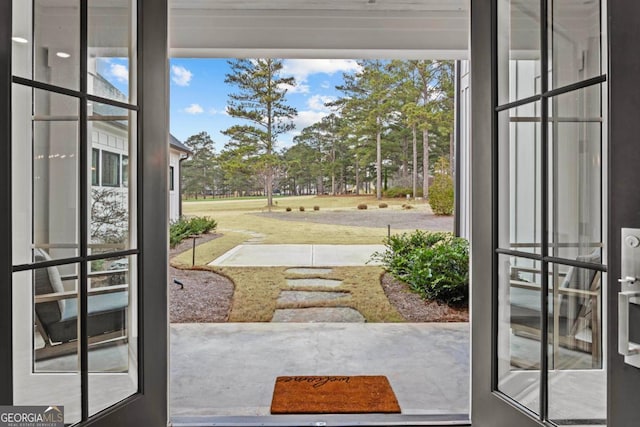 view of doorway to outside