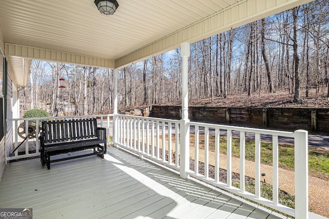 view of wooden terrace