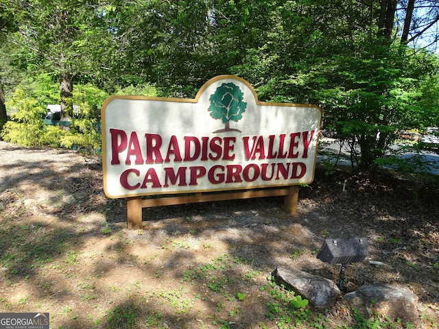 view of community sign