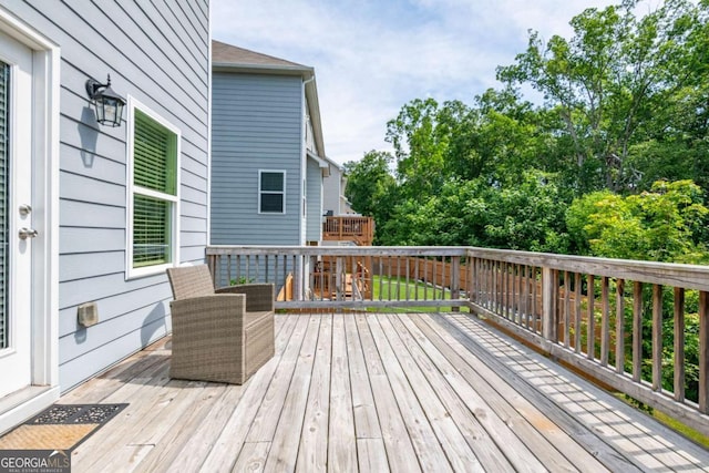 view of wooden deck