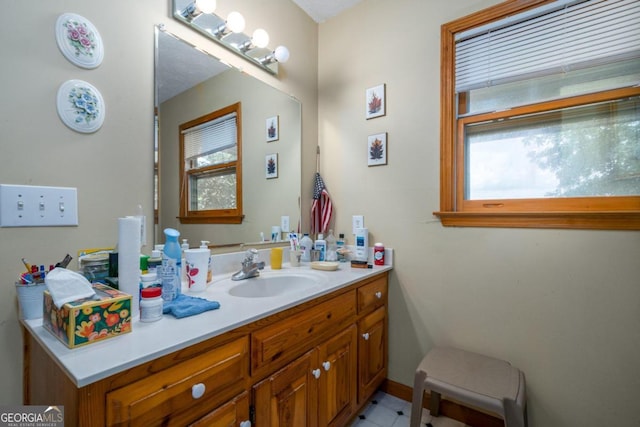 bathroom with vanity