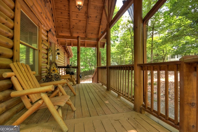 381 Morley Ct, Ellijay, GA 30540 - view of wooden terrace