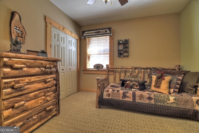 381 Morley Ct, Ellijay, GA 30540 - carpeted bedroom featuring a closet and a ceiling fan