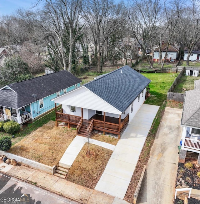 birds eye view of property