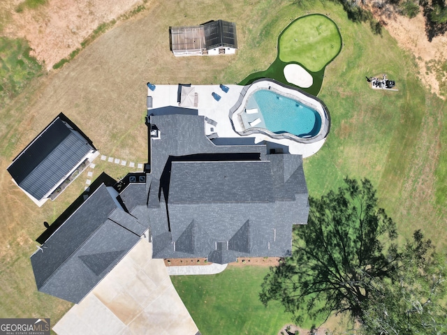 birds eye view of property