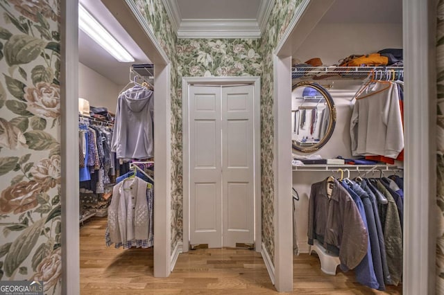 520 Camp Perrin Rd, Lawrenceville, GA 30043 - walk in closet with light wood finished floors