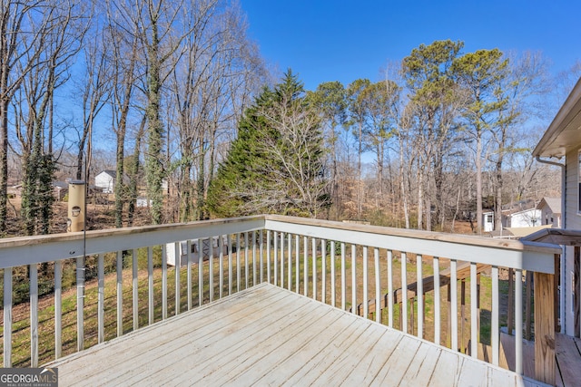 view of wooden deck