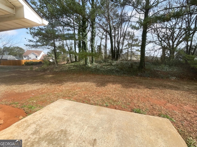 view of yard featuring a patio