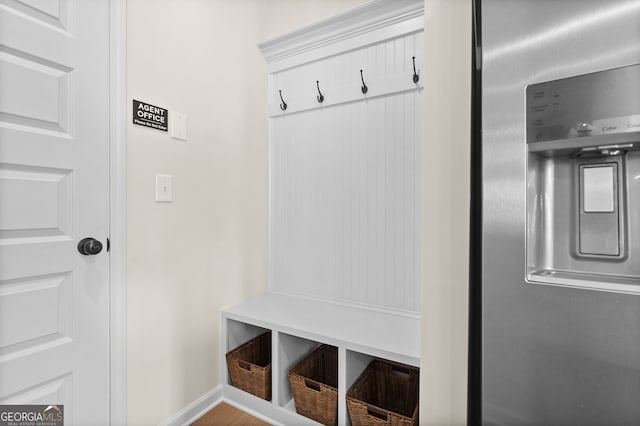 mudroom with baseboards