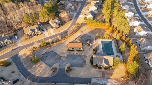 drone / aerial view featuring a residential view