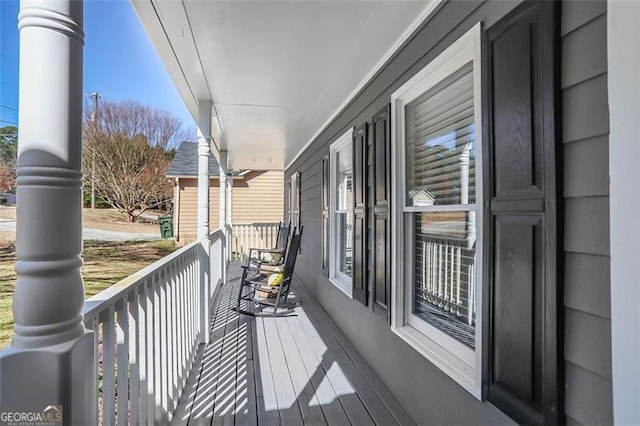 view of wooden deck