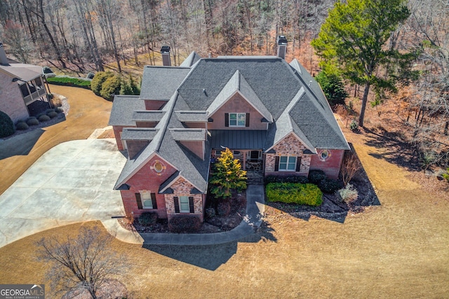 5016 Deer Creek Ct, Flowery Branch, GA 30542 - view from above of property