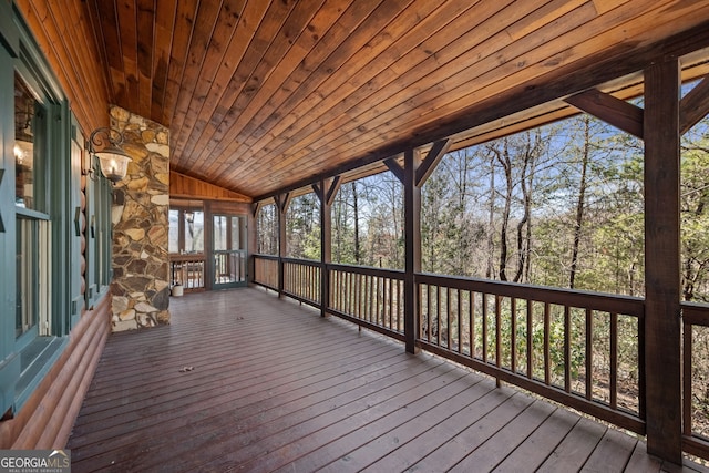 view of wooden terrace