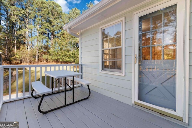 view of wooden deck