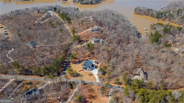 6326 Point Twenty Two, Gainesville, GA 30506 - birds eye view of property featuring a water view