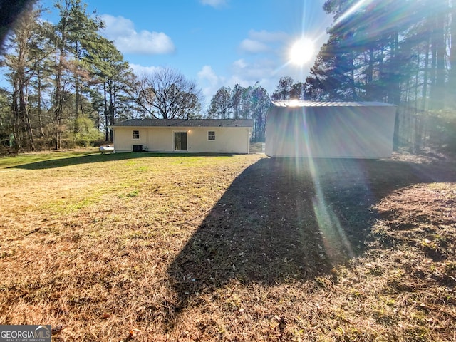 exterior space featuring a front lawn