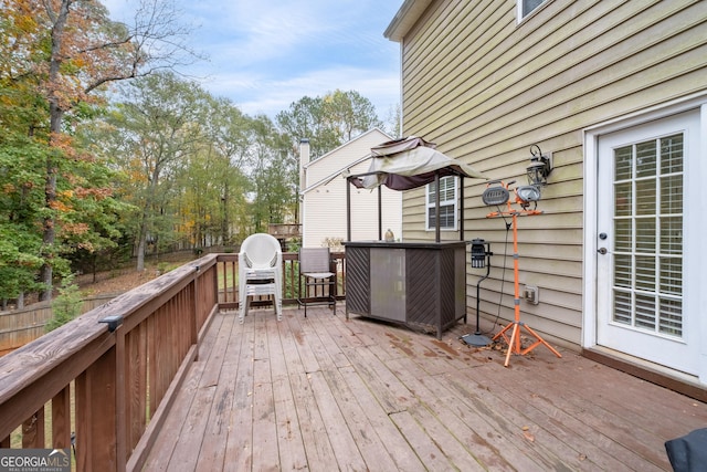 view of wooden terrace