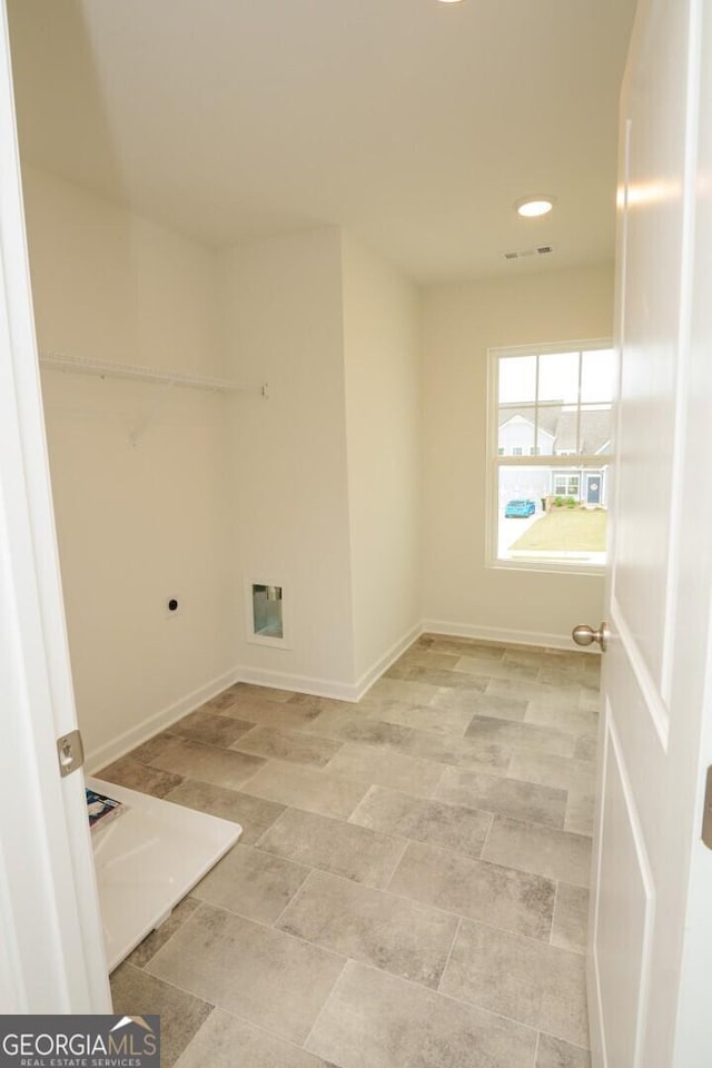 34 Russet Way Lot 57, Newnan, GA 30263 - laundry room with electric dryer hookup, hookup for a washing machine, recessed lighting, and baseboards