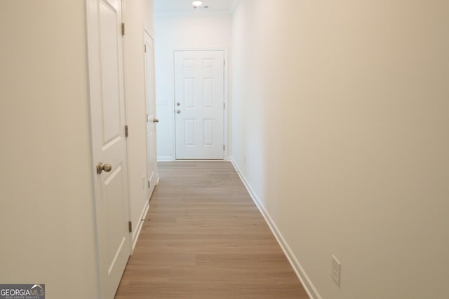34 Russet Way Lot 57, Newnan, GA 30263 - corridor with light wood-style floors, baseboards, and ornamental molding