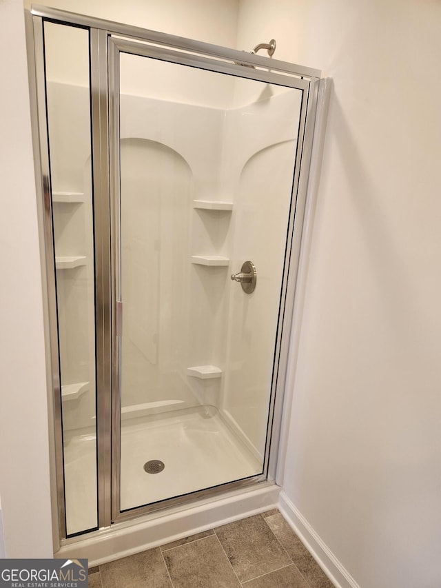 34 Russet Way Lot 57, Newnan, GA 30263 - full bath featuring a shower stall and baseboards