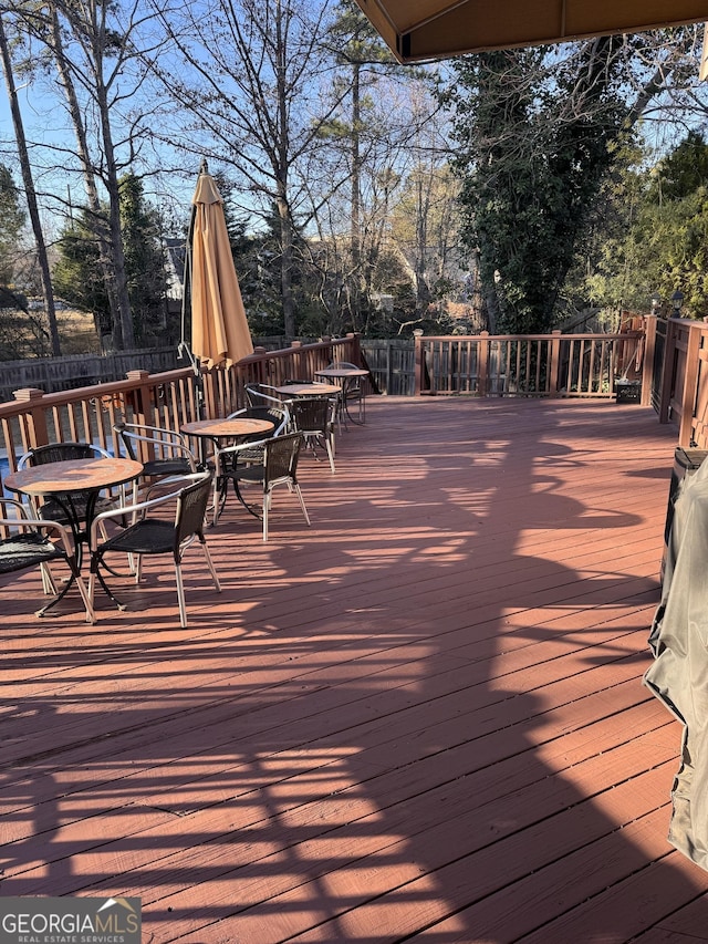 view of wooden deck