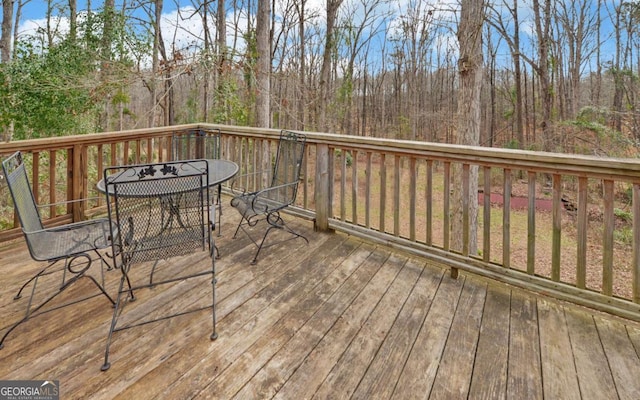 view of wooden terrace