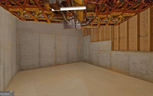 view of basement