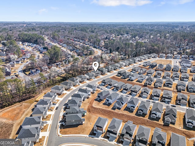 aerial view featuring a residential view