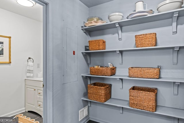 pantry featuring visible vents