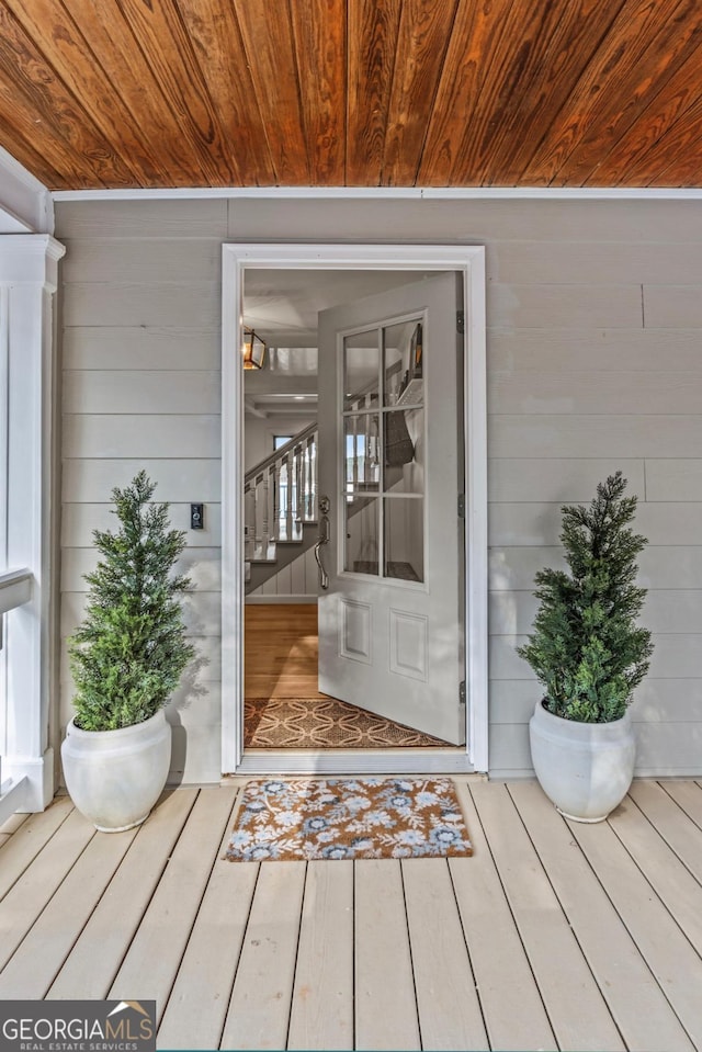 view of doorway to property