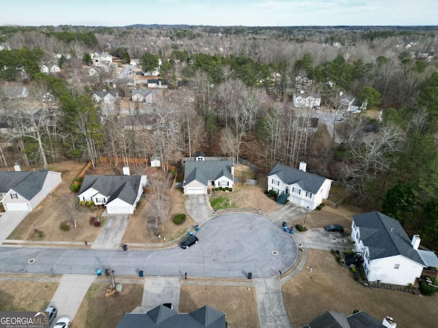 bird's eye view with a residential view