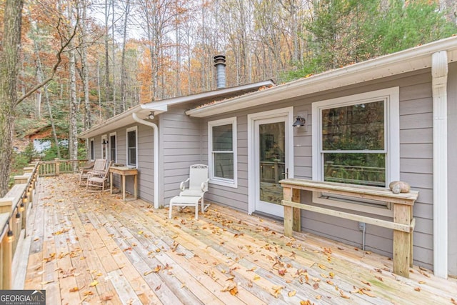 view of wooden deck