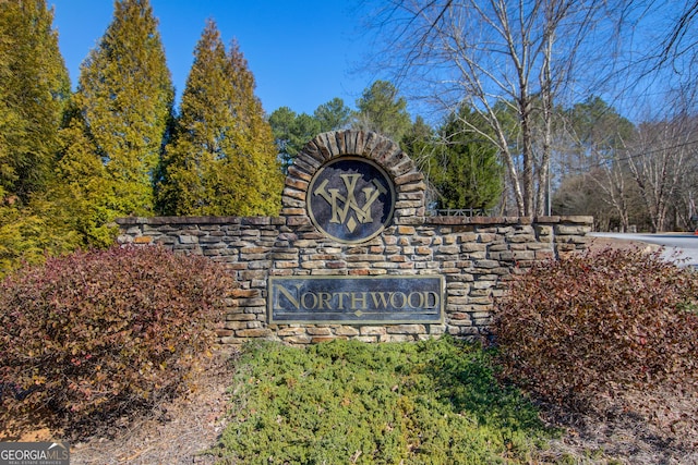 view of community sign