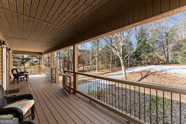 view of wooden terrace