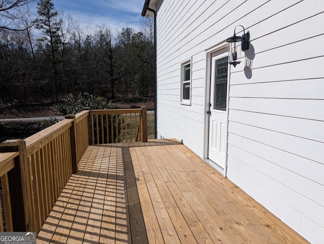 view of wooden deck