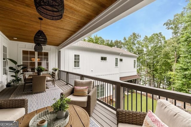 9370 Raldon Rd, Gainesville, GA 30506 - balcony featuring an outdoor living space