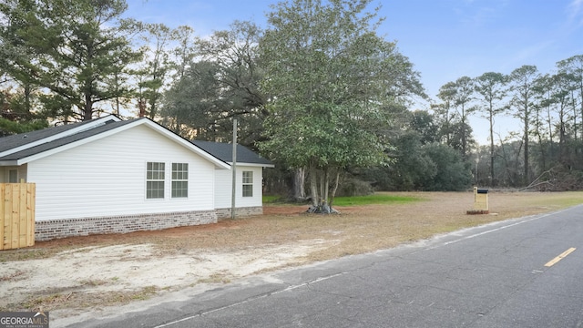 view of side of property