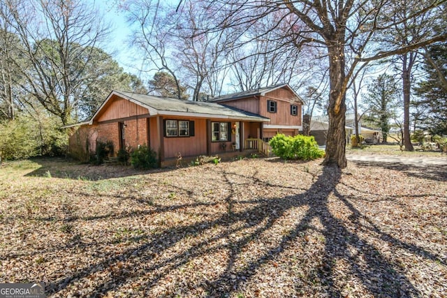 exterior space with covered porch