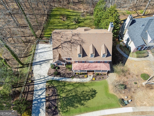 birds eye view of property