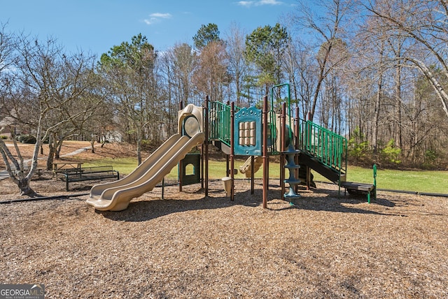 view of community jungle gym