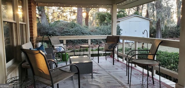 view of sunroom