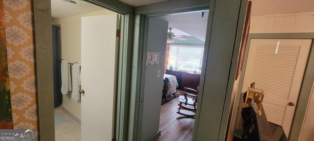 251 Shakespeare Dr Unit 324, Clayton, GA 30525 - hallway with dark wood finished floors