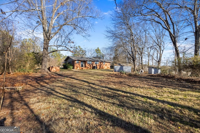 view of front of home with a front yard