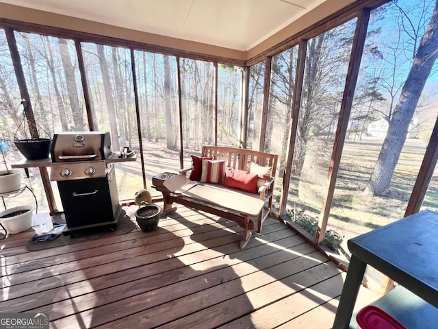 view of sunroom / solarium