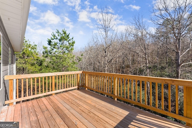 view of wooden deck