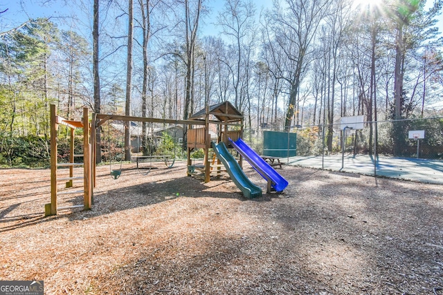 community playground featuring fence