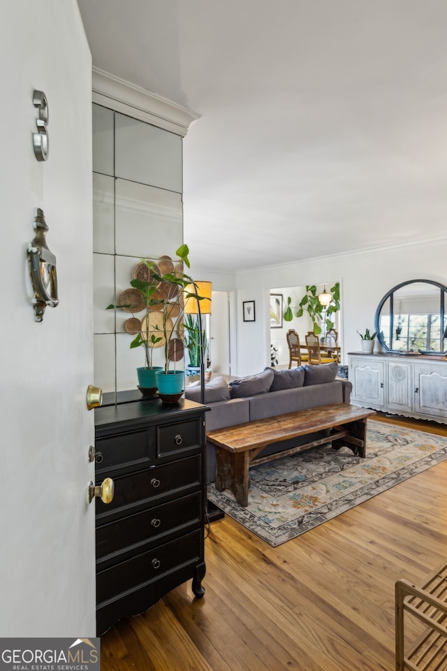 living room featuring wood finished floors