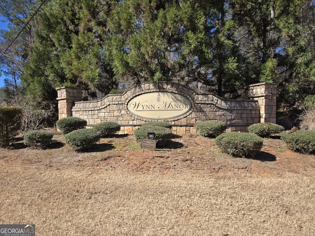 view of community sign