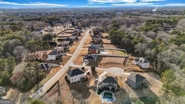 drone / aerial view featuring a residential view