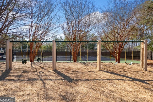 community playground featuring fence